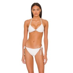 Revolve superdown Chantell Sequin Bikini in White